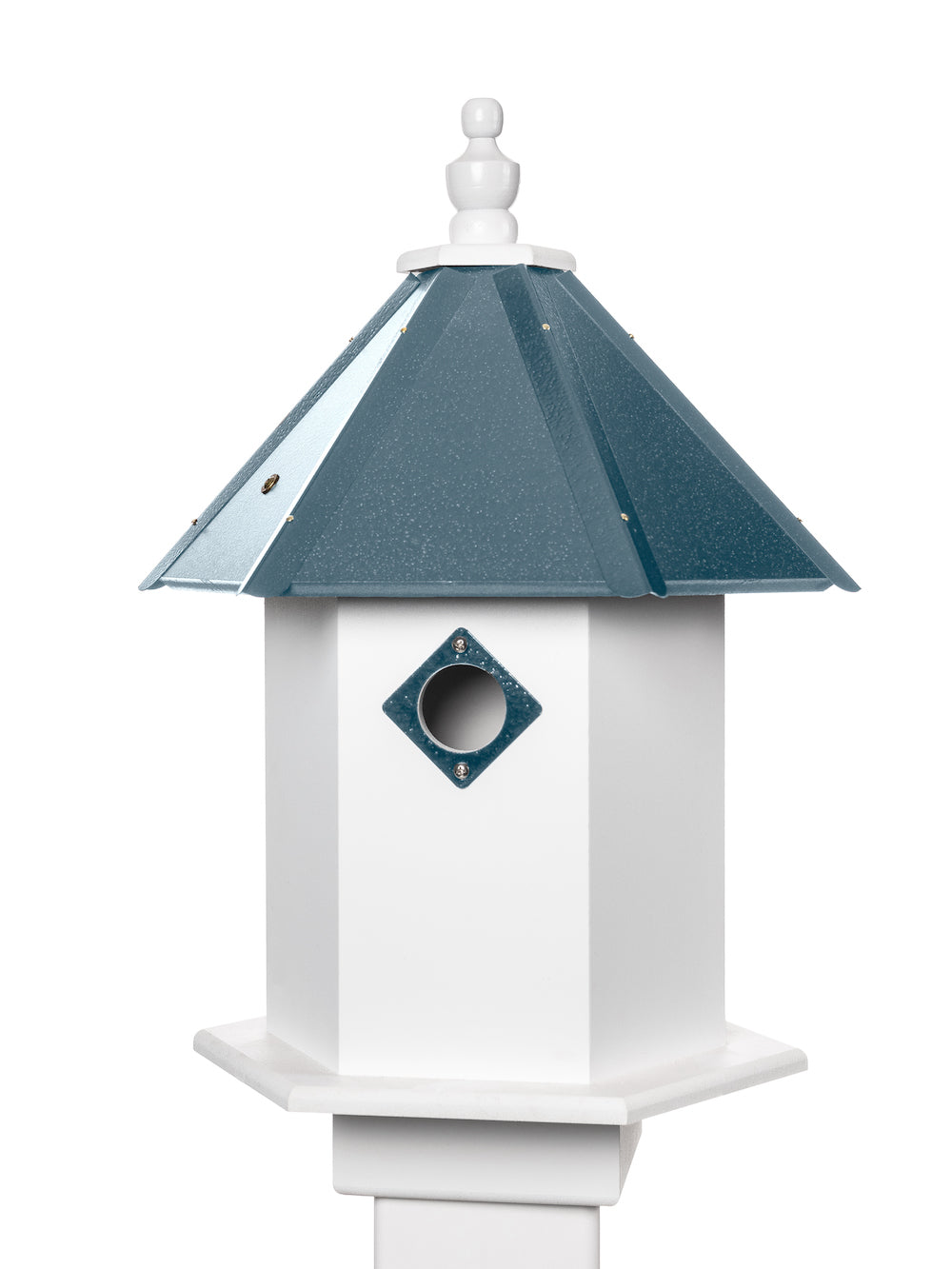 Light blue sycamore birdhouse