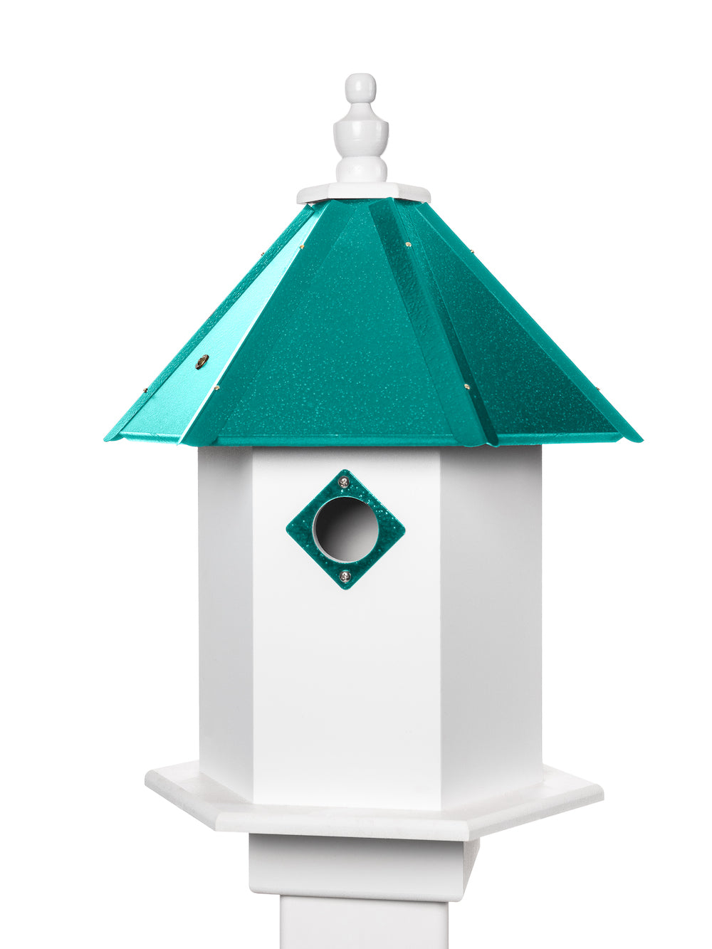 Beach glass songbird birdhouse