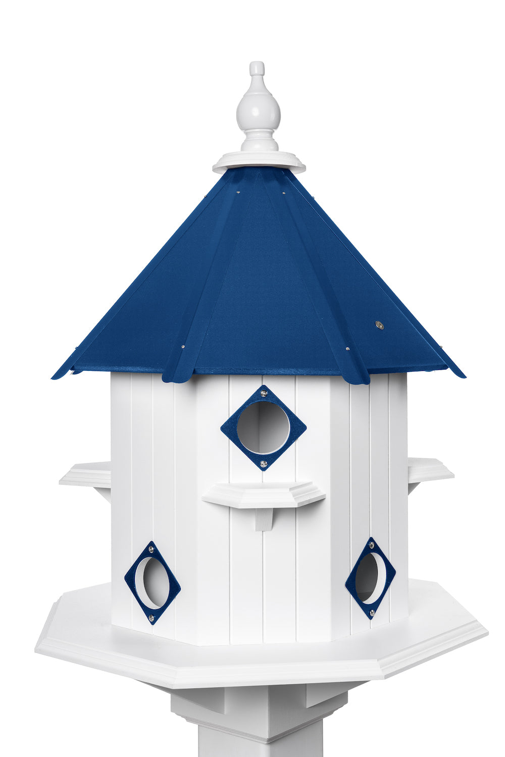 Cobalt blue castle martin birdhouse