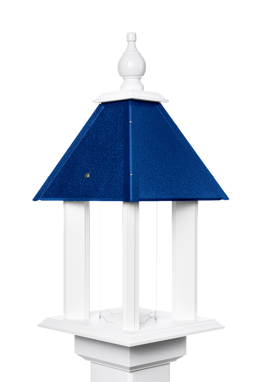 Cobalt blue pavilion bird feeder