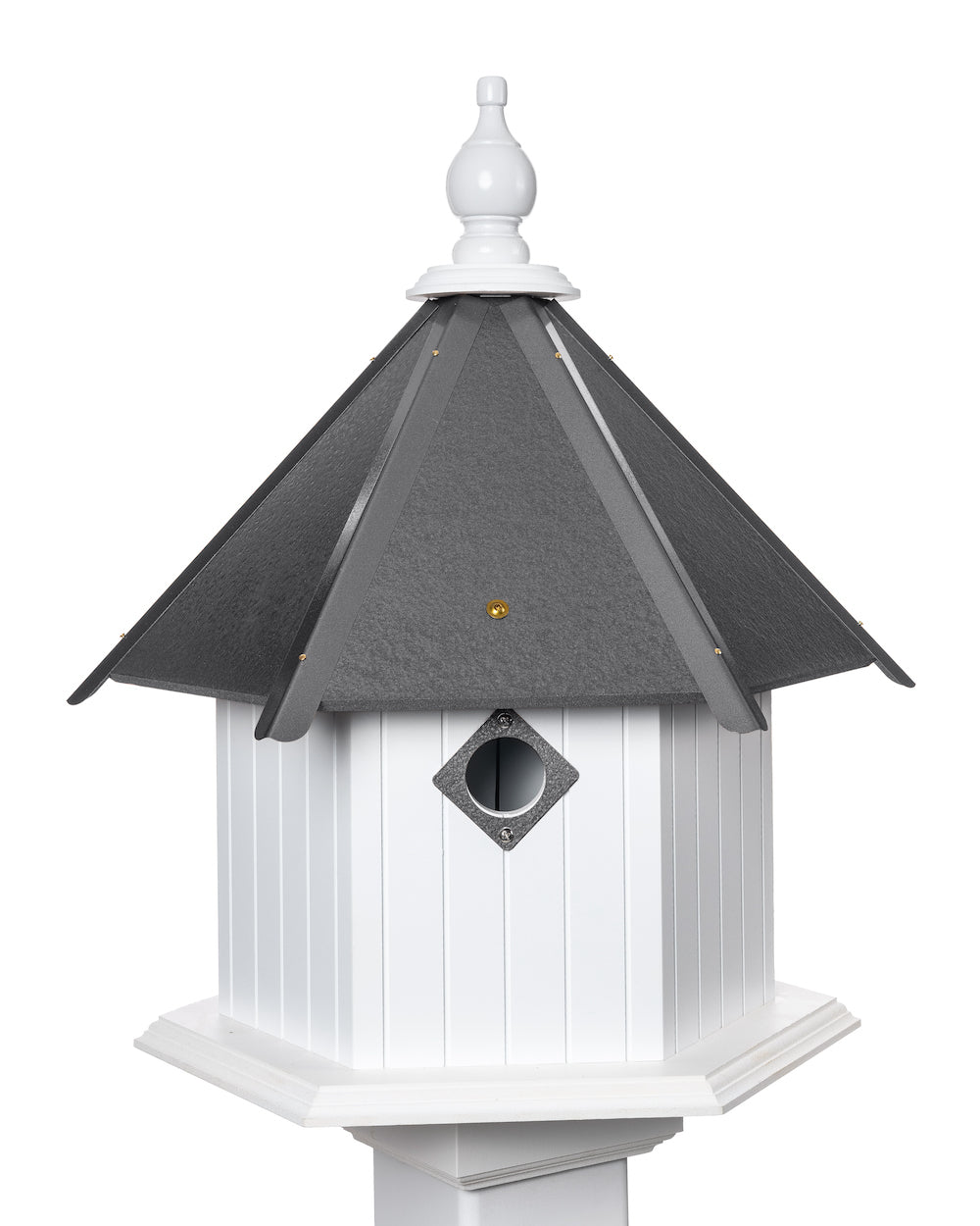 Gray gardenia birdhouse