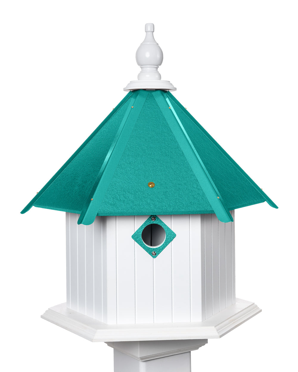 Beach glass gardenia birdhouse