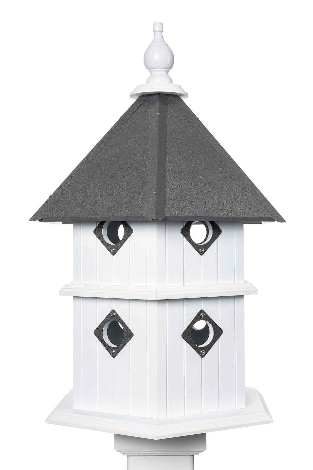 Gray chateau birdhouse