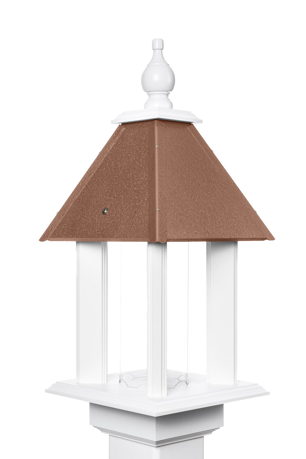 Hammer copper pavilion bird feeder