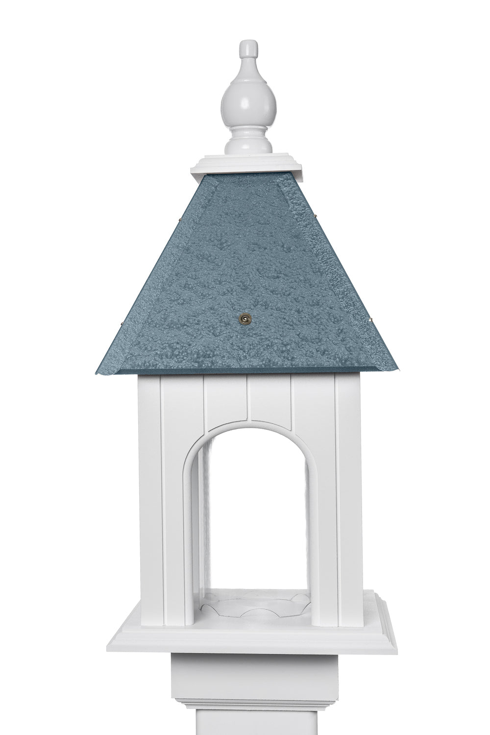 Light blue camellia bird feeder