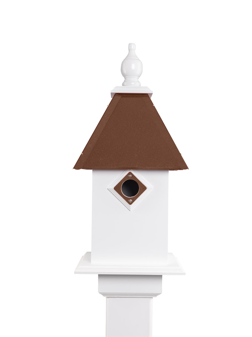 Hammer copper classic bluebird house with white background