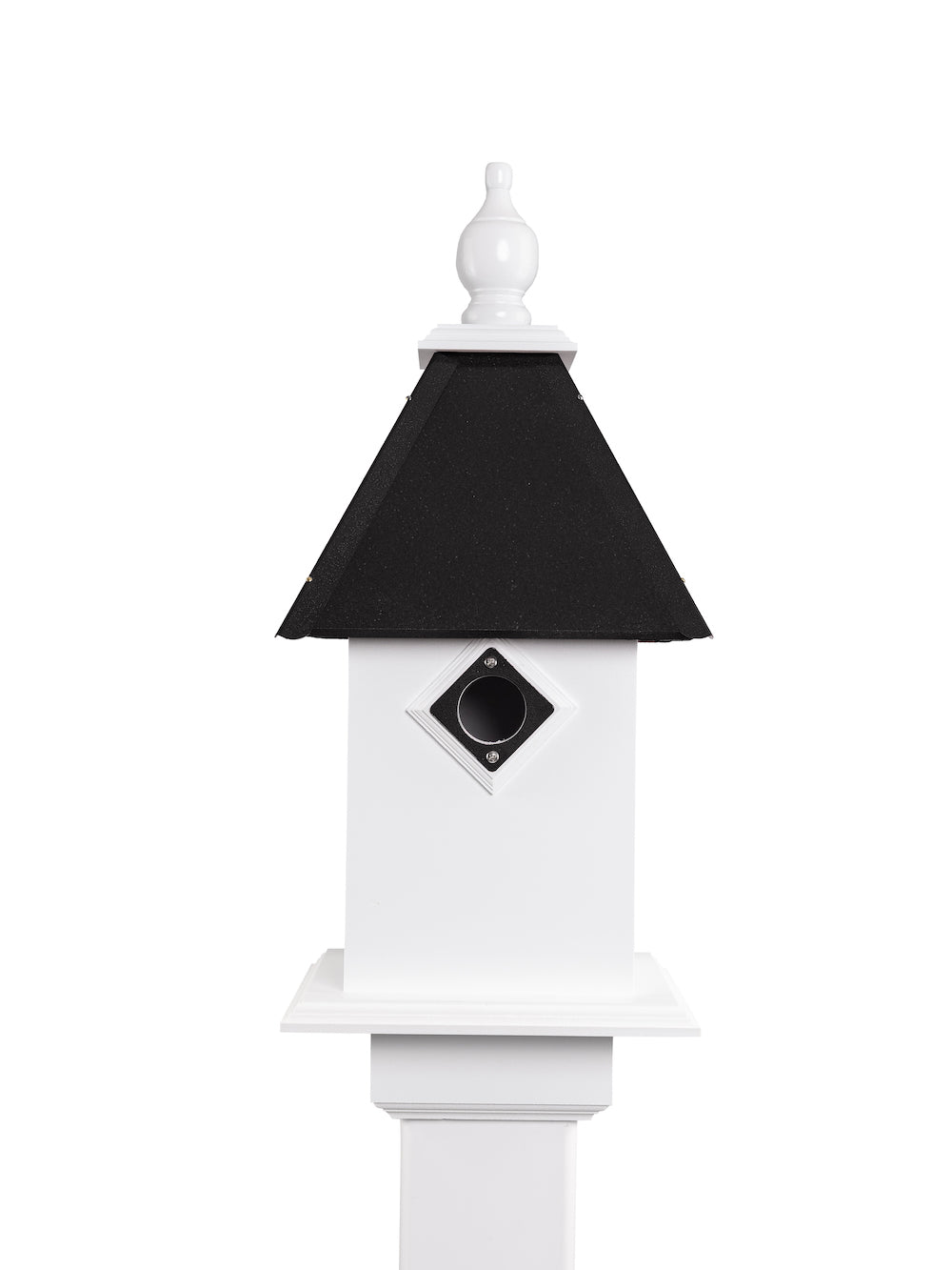 Black classic bluebird house with white background